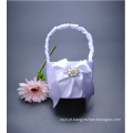 Cristal e Pérola Casamento Flower Girl Baskets cestas de flores artificiais casamento Cestas de flor com padrão de contas